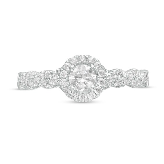 3/4 CT. T.w. GIA-Graded Diamond Frame Vintage-Style Engagement Ring in 14K Two-Tone Gold (I/Si2)