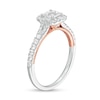 Thumbnail Image 3 of 1 CT. T.W. GIA-Graded Princess-Cut Diamond Frame Engagement Ring in 14K Two-Tone Gold (I/SI2)
