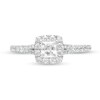 Thumbnail Image 4 of 1 CT. T.W. GIA-Graded Princess-Cut Diamond Frame Engagement Ring in 14K Two-Tone Gold (I/SI2)