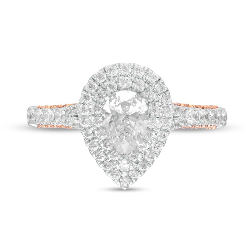 Pear Shaped Vintage Engagement Ring #GTJ3853-pear-fo-w - Gerry The Jeweler