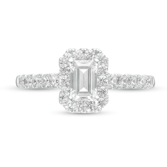 1-1/4 CT. T.w. GIA-Graded Emerald-Cut Diamond Frame Engagement Ring in 14K White Gold (I/Vs2)