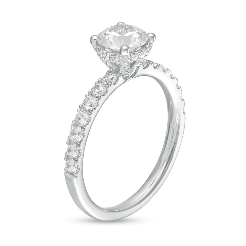 Main Image 3 of 1-1/2 CT. T.W. GIA-Graded Diamond Engagement Ring in 14K White Gold (I/SI2)