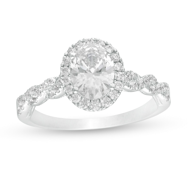 huiselijk Vruchtbaar huren 1-3/8 CT. T.W. GIA-Graded Oval Diamond Frame Vintage-Style Engagement Ring in 14K White Gold (I/SI2) | Zales huiselijk Vruchtbaar huren 1-3/8 CT. T.W. GIA-Graded Oval Diamond Frame Vintage-Style Engagement Ring in 14K White Gold (I/SI2) | Zales