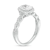 Thumbnail Image 3 of 1-3/8 CT. T.W. GIA-Graded Oval Diamond Frame Vintage-Style Engagement Ring in 14K White Gold (I/SI2)