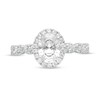 Thumbnail Image 4 of 1-3/8 CT. T.W. GIA-Graded Oval Diamond Frame Vintage-Style Engagement Ring in 14K White Gold (I/SI2)