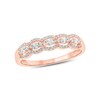 Thumbnail Image 1 of 1/3 CT. T.W. Diamond Frame Trios Anniversary Ring in 10K Rose Gold