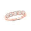 Thumbnail Image 0 of 1/3 CT. T.W. Diamond Frame Trios Anniversary Ring in 10K Rose Gold