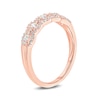 Thumbnail Image 1 of 1/3 CT. T.W. Diamond Frame Trios Anniversary Ring in 10K Rose Gold