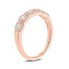Thumbnail Image 2 of 1/3 CT. T.W. Diamond Frame Trios Anniversary Ring in 10K Rose Gold