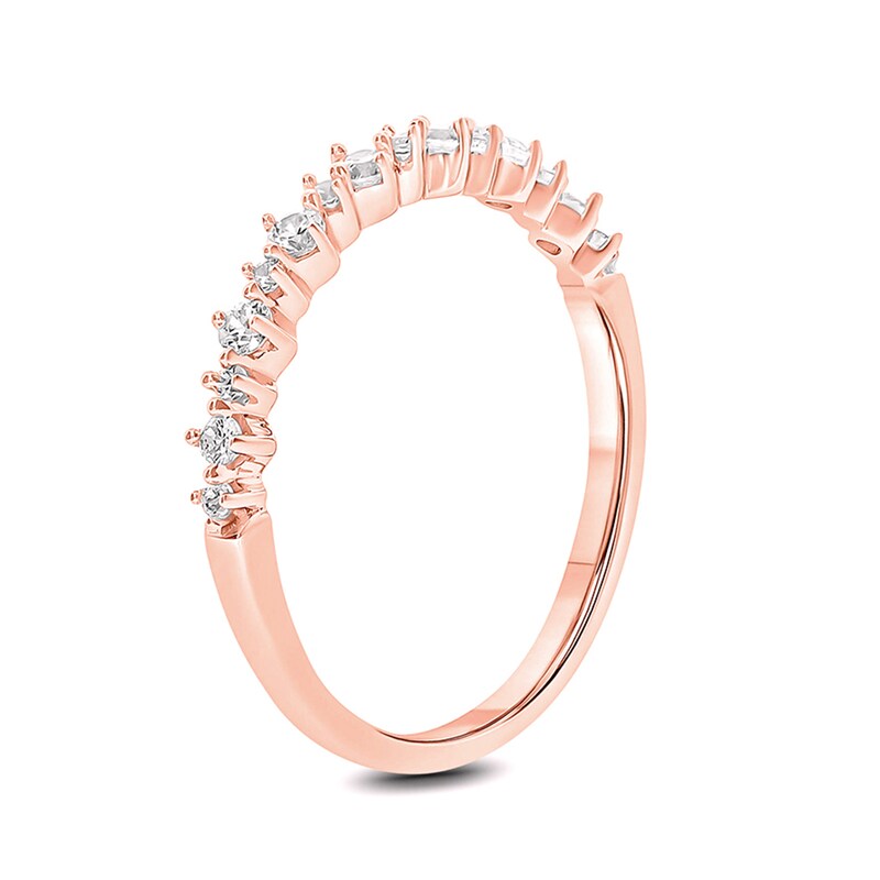 1/4 CT. T.W. Diamond Stack Anniversary Band in 10K Rose Gold