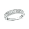 Thumbnail Image 1 of 1/2 CT. T.W. Baguette and Round Diamond Vintage-Style Anniversary Band in 10K White Gold