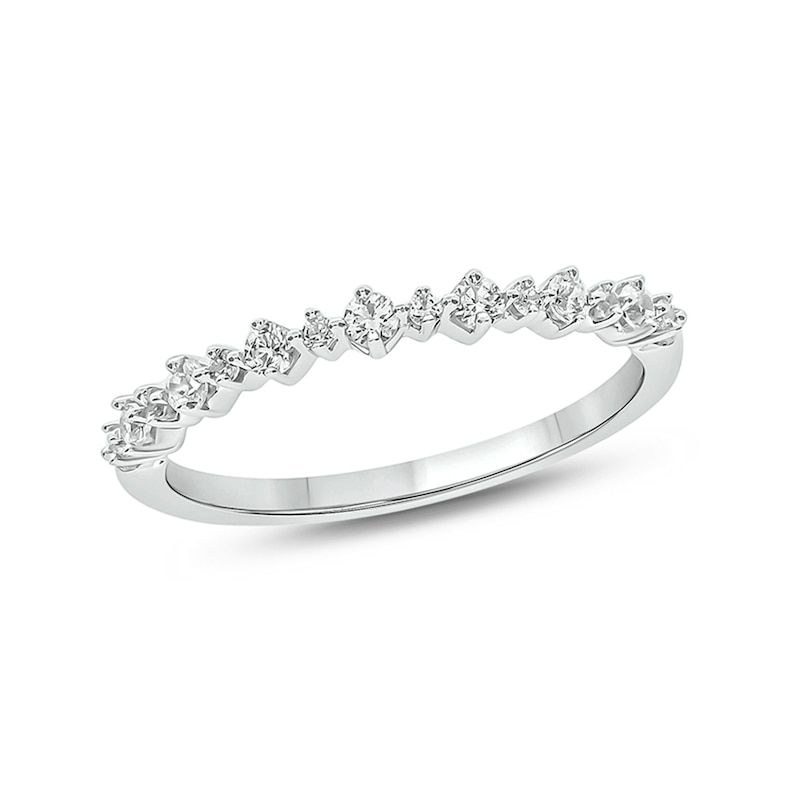 1/4 CT. T.W. Diamond Stack Anniversary Band in 10K White Gold