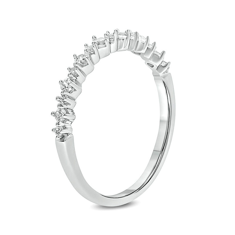 Main Image 2 of 1/4 CT. T.W. Diamond Stack Anniversary Band in 10K White Gold