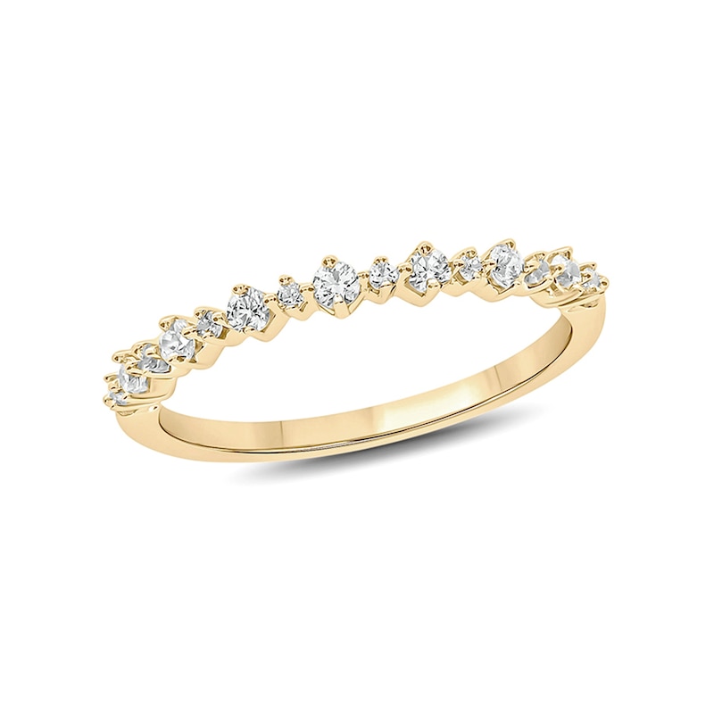 Main Image 1 of 1/4 CT. T.W. Diamond Stack Anniversary Band in 10K Gold