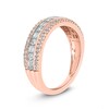 Thumbnail Image 2 of 1/2 CT. T.W. Baguette and Round Diamond Vintage-Style Anniversary Band in 10K Rose Gold