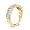 Thumbnail Image 2 of 1/2 CT. T.W. Baguette and Round Diamond Vintage-Style Anniversary Band in 10K Gold