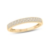 Thumbnail Image 1 of 1/5 CT. T.W. Baguette and Round Diamond Double Row Anniversary Band in 10K Gold