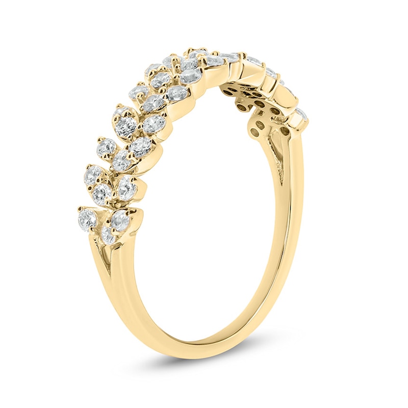 Main Image 2 of 1/2 CT. T.W. Diamond Leafy Vine Anniversary Ring in 10K Gold
