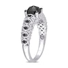 1-1/6 CT. T.W. Enhanced Black and White Diamond Engagement Ring in 10K White Gold