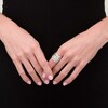 Thumbnail Image 3 of 2 CT. T.W. Baguette and Round Diamond Layered Overlay Ring in 10K White Gold