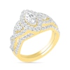 Thumbnail Image 1 of 1-1/2 CT. T.W. Marquise Diamond Frame Vintage-Style Bridal Set in 10K Gold