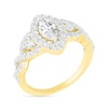 Thumbnail Image 2 of 1-1/2 CT. T.W. Marquise Diamond Frame Vintage-Style Bridal Set in 10K Gold