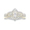 Thumbnail Image 3 of 1-1/2 CT. T.W. Marquise Diamond Frame Vintage-Style Bridal Set in 10K Gold
