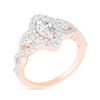 Thumbnail Image 3 of 1-1/2 CT. T.W. Marquise Diamond Frame Vintage-Style Bridal Set in 10K Rose Gold