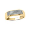 Thumbnail Image 1 of 1/3 CT. T.W. Diamond Squared Wedding Band in 10K Gold
