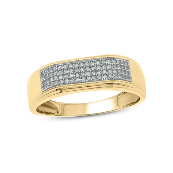 1/3 CT. T.w. Diamond Squared Wedding Band in 10K Gold