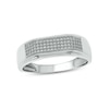 Thumbnail Image 1 of 1/3 CT. T.W. Diamond Squared Wedding Band in 10K White Gold
