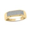 Thumbnail Image 1 of 1/3 CT. T.W. Diamond Squared Wedding Band in 14K Gold