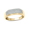 Thumbnail Image 1 of 3/8 CT. T.W. Diamond Rectangular Wedding Band in 10K Gold