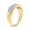 Thumbnail Image 2 of 3/8 CT. T.W. Diamond Rectangular Wedding Band in 10K Gold