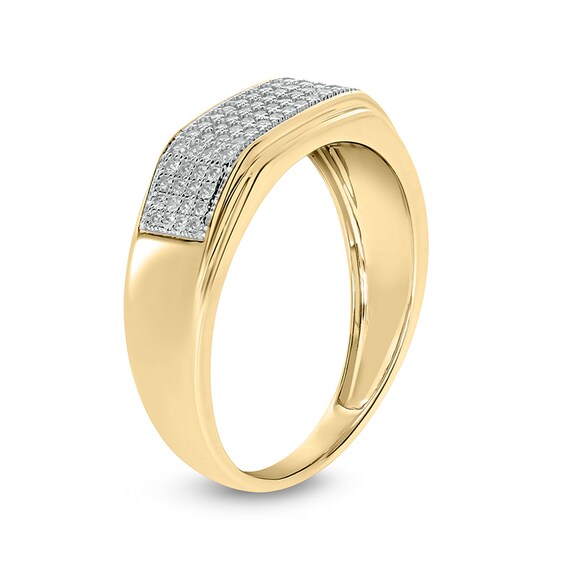 3/8 CT. T.w. Diamond Rectangular Wedding Band in 14K Gold