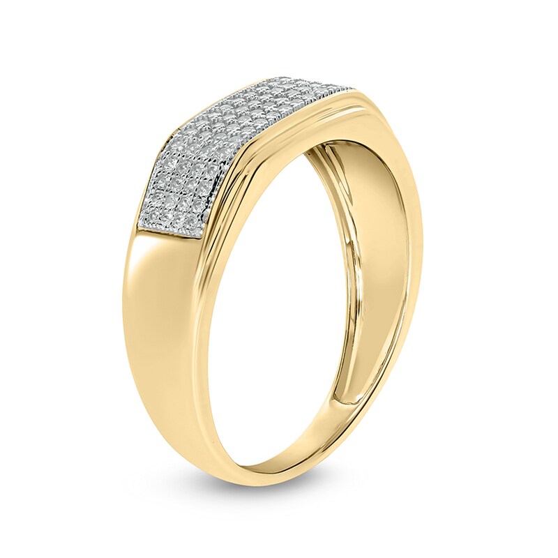 Main Image 2 of 3/8 CT. T.W. Diamond Rectangular Wedding Band in 14K Gold