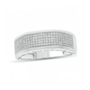 Thumbnail Image 1 of 1/2 CT. T.W. Diamond Multi-Row Wedding Band in 10K White Gold