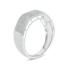 Thumbnail Image 2 of 1/2 CT. T.W. Diamond Multi-Row Wedding Band in 10K White Gold