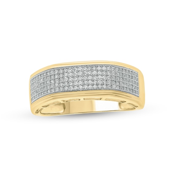 1/2 CT. T.w. Diamond Multi-Row Wedding Band in 10K Gold