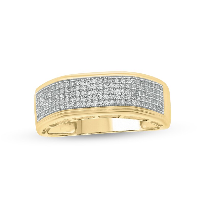 Main Image 1 of 1/2 CT. T.W. Diamond Multi-Row Wedding Band in 10K Gold