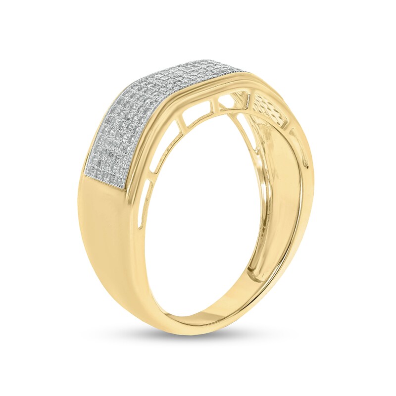 Main Image 2 of 1/2 CT. T.W. Diamond Multi-Row Wedding Band in 10K Gold
