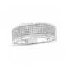 Thumbnail Image 1 of 1/2 CT. T.W. Diamond Multi-Row Wedding Band in 14K White Gold