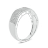 Thumbnail Image 2 of 1/2 CT. T.W. Diamond Multi-Row Wedding Band in 14K White Gold