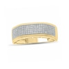 Thumbnail Image 1 of 1/2 CT. T.W. Diamond Multi-Row Wedding Band in 14K Gold