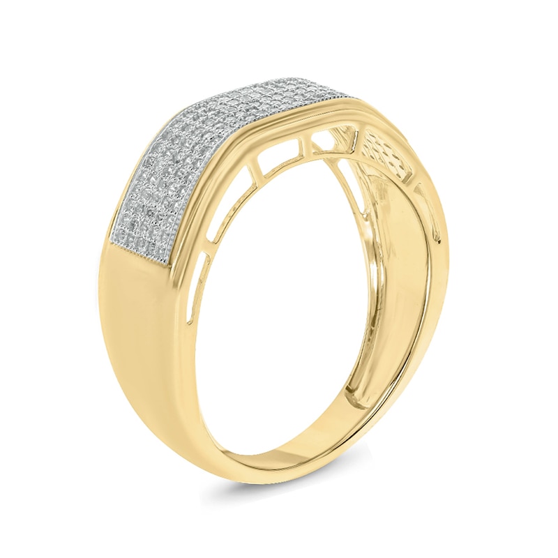 Main Image 2 of 1/2 CT. T.W. Diamond Multi-Row Wedding Band in 14K Gold