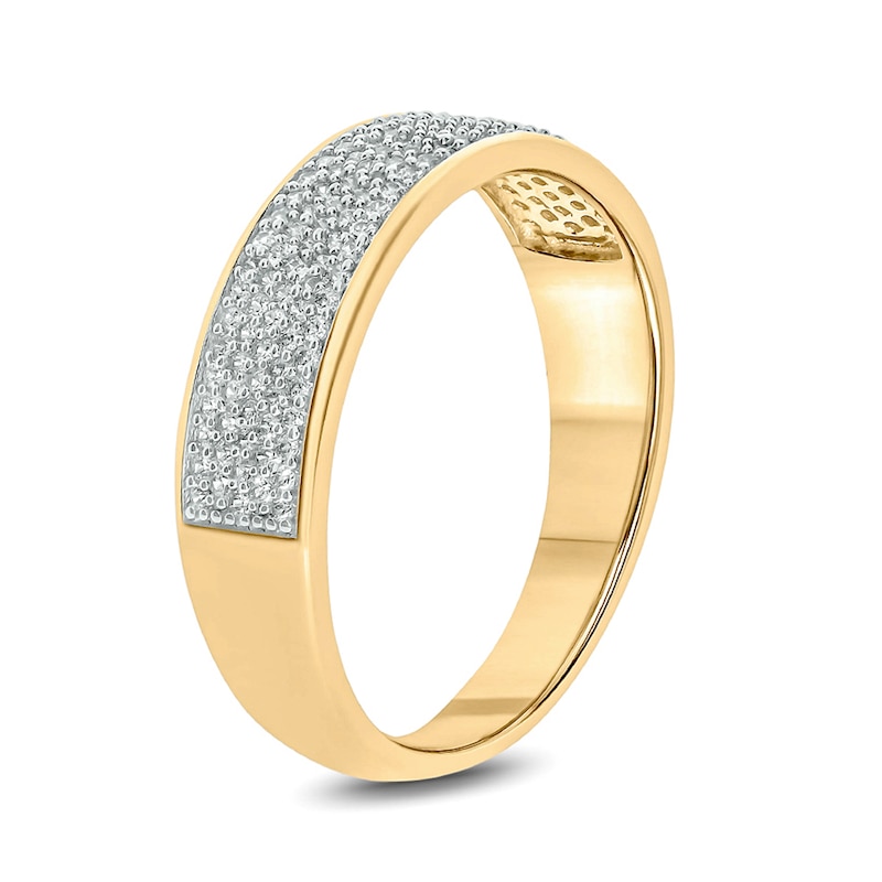 Men's 1/2 CT. T.W. Diamond Multi-Row Wedding Band in 10K Gold