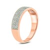 Thumbnail Image 2 of 1/2 CT. T.W. Diamond Multi-Row Wedding Band in 10K Rose Gold