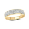 Thumbnail Image 1 of 1/2 CT. T.W. Diamond Multi-Row Wedding Band in 14K Gold