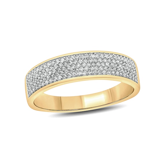 1/2 CT. T.w. Diamond Multi-Row Wedding Band in 14K Gold