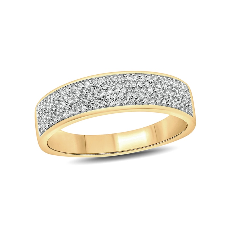 Main Image 1 of 1/2 CT. T.W. Diamond Multi-Row Wedding Band in 14K Gold